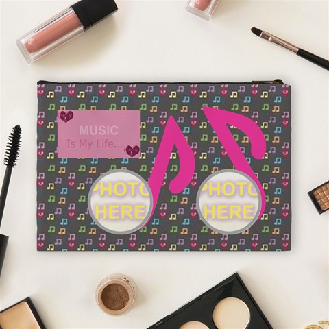 Music Large Cosmetic Bag #2 By Joy Johns Back