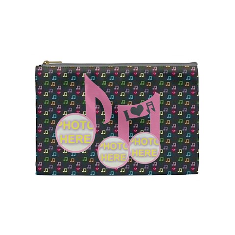 Music Medium Cosmetic Bag By Joy Johns Front