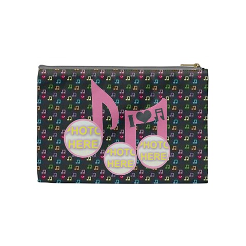 Music Medium Cosmetic Bag By Joy Johns Back