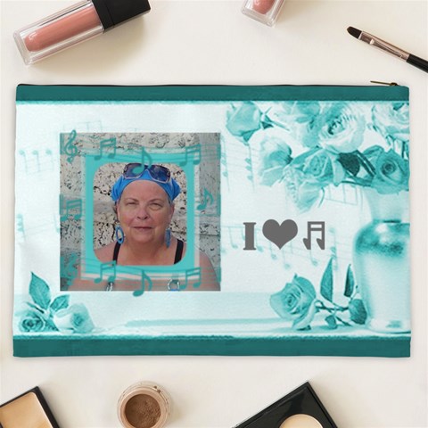Music Xxl Cosmetic Bag By Joy Johns Back
