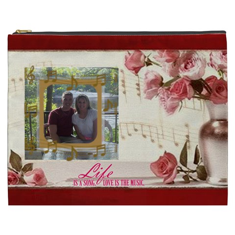 Music Xxxl Cosmetic Bag By Joy Johns Front