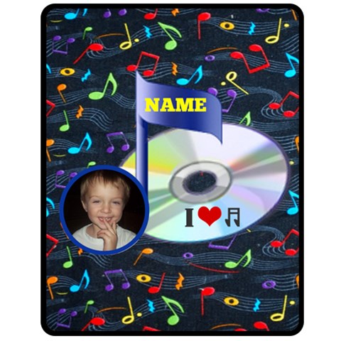 Kid s Medium Music Blanket By Joy Johns 60 x50  Blanket Front