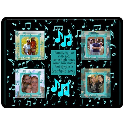 Music Large Blanket By Joy Johns 80 x60  Blanket Front