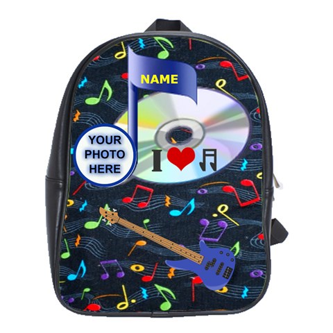 Music Xl School Bag By Joy Johns Front