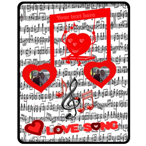 Love Song Medium Blanket By Joy Johns 60 x50  Blanket Front