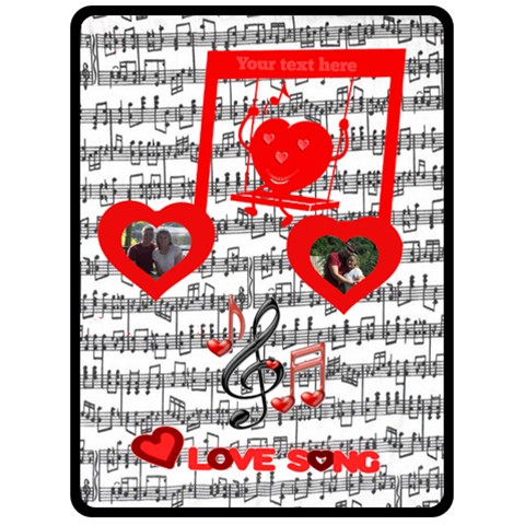 Love Song Large Blanket By Joy Johns 80 x60  Blanket Front