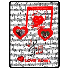 Love Song large blanket - Fleece Blanket (Large)