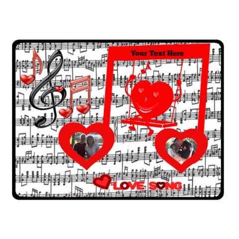 Love Song Small Music Blanket By Joy Johns 50 x40  Blanket Front