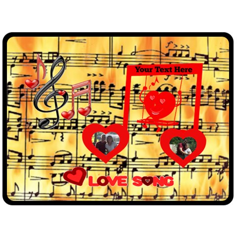Love Song Large Blanket #2 By Joy Johns 80 x60  Blanket Front