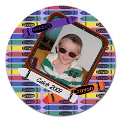 Crayon Round 5 inch Magnet - Magnet 5  (Round)