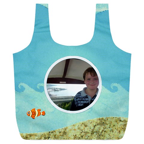 Sun Sea Sand Xl Full Print Recycle Bag By Catvinnat Back