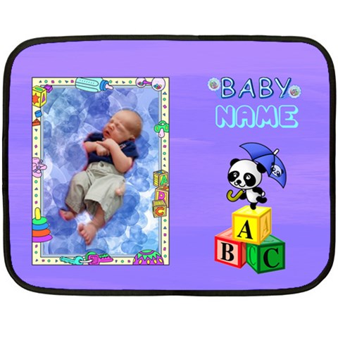 Abc Mini Blanket #3, 2 Sides By Joy Johns 35 x27  Blanket Back