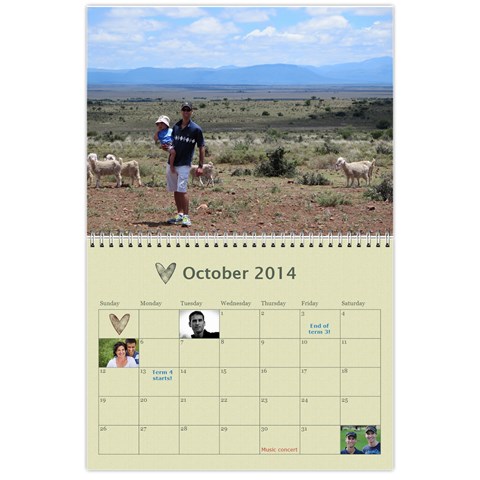 Our Calendar 2014/5 By Heidi Short Oct 2014
