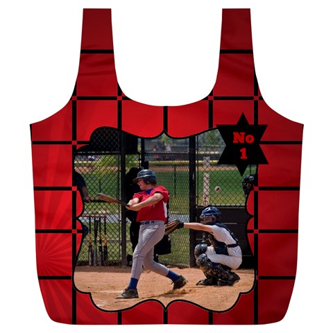 Black And Red Recycle Bag (xl) By Deborah Front