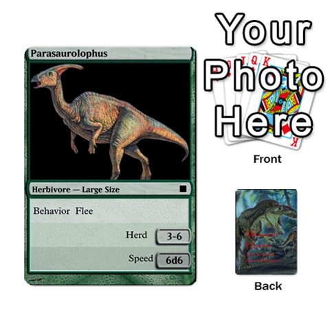 Mesozoic Hunter Cards By Michael Front - Spade3