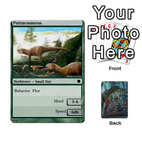 Ace Mesozoic Hunter Cards By Michael Front - SpadeA