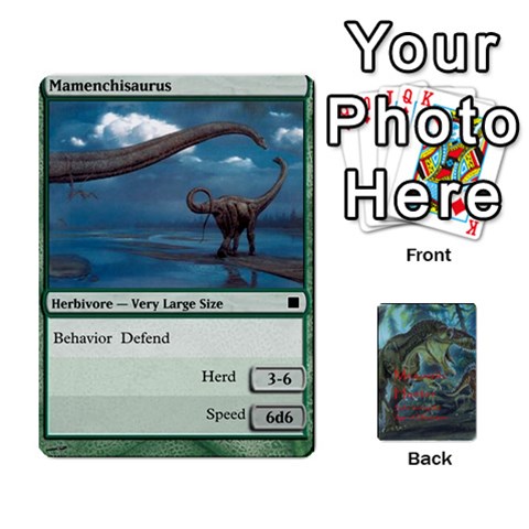 Mesozoic Hunter Cards By Michael Front - Heart3