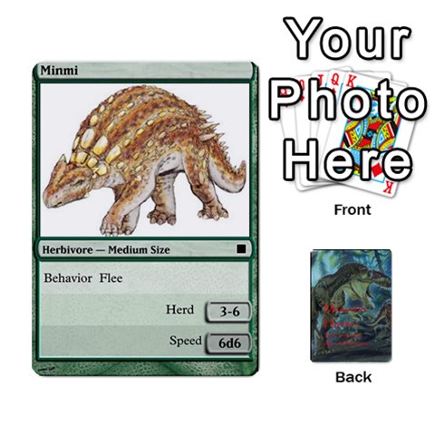 Mesozoic Hunter Cards By Michael Front - Heart5