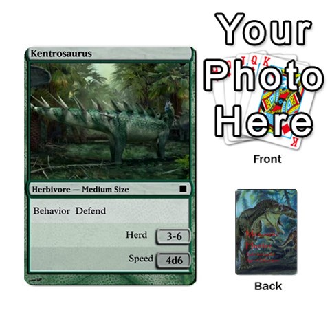 Mesozoic Hunter Cards By Michael Front - Heart6
