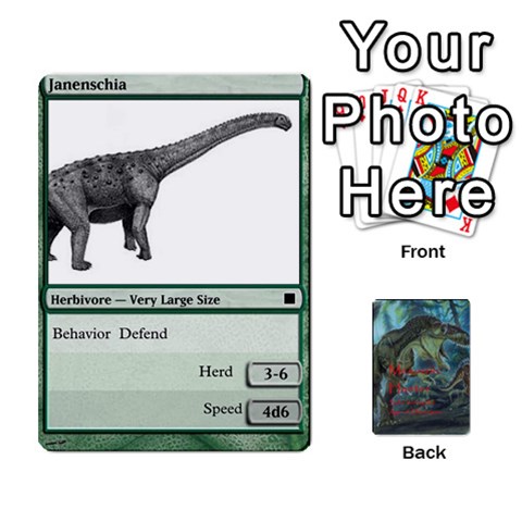 Mesozoic Hunter Cards By Michael Front - Heart9