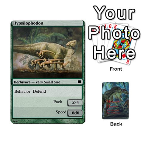 Mesozoic Hunter Cards By Michael Front - Heart10