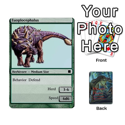 King Mesozoic Hunter Cards By Michael Front - HeartK