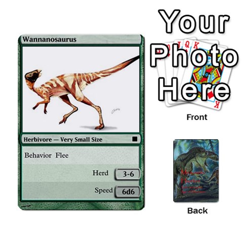 Mesozoic Hunter Cards By Michael Front - Spade5