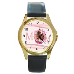 mothers day - Round Gold Metal Watch mothers day - Round Gold Metal Watch