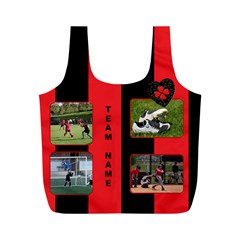 Black and Red (any team) Recycle Bag (M) (8 styles) - Full Print Recycle Bag (M)