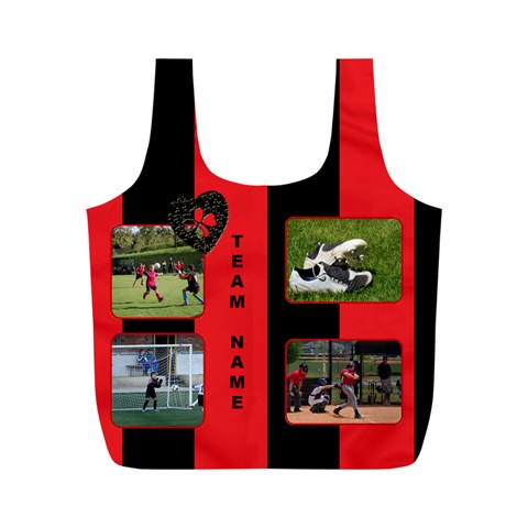 Black And Red (any Team) Recycle Bag (m) By Deborah Back
