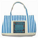 star tote 2 - Striped Blue Tote Bag
