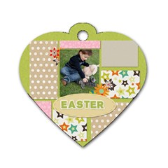 easter - Dog Tag Heart (Two Sides)