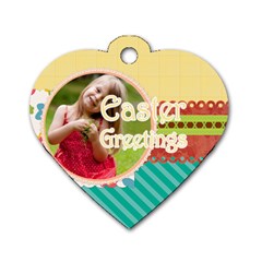 easter - Dog Tag Heart (Two Sides)