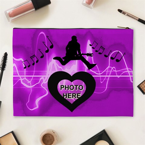 Love Rock Xl Cosmetic Bag By Joy Johns Back