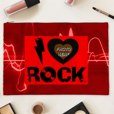 Love Rock Xxl Cosmetic Bag By Joy Johns Front