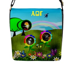Flower Flap Closure Messenger Bag #2 - Flap Closure Messenger Bag (L) Flower Flap Closure Messenger Bag #2 - Flap Closure Messenger Bag (L)