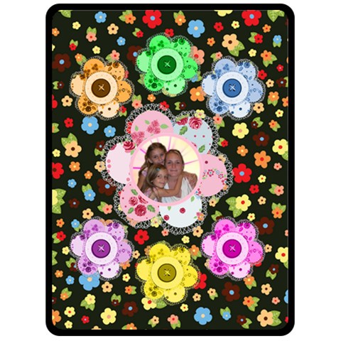 Button Flower Large Blanket By Joy Johns 80 x60  Blanket Front