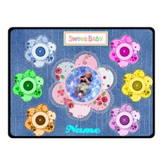 button flower small baby blanket - One Side Fleece Blanket (Small)