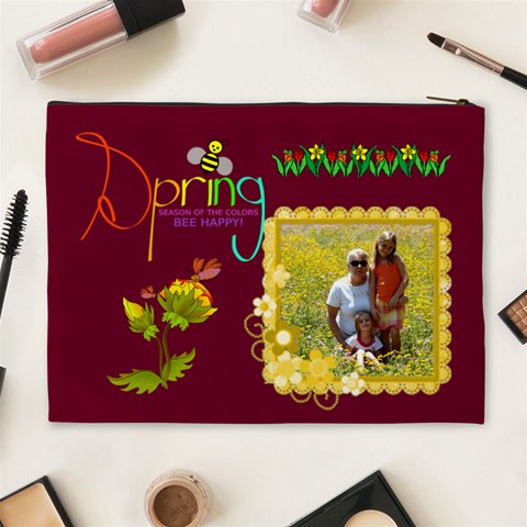 Spring Xl Cosmetic Bag By Joy Johns Back