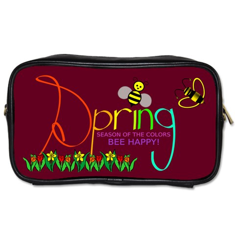 Spring 2 Sided Toiletries Bag By Joy Johns Front