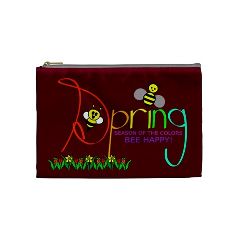 Spring Medium Cosmetic Bag By Joy Johns Front