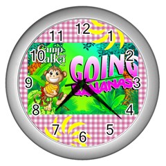 camp clock - Wall Clock (Silver)