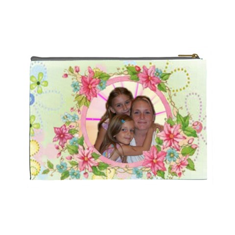 Happy Spring Large Cosmetic Bag #2 By Joy Johns Back