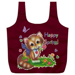 Happy Spring full print recycle bag, XL - Full Print Recycle Bag (XL)