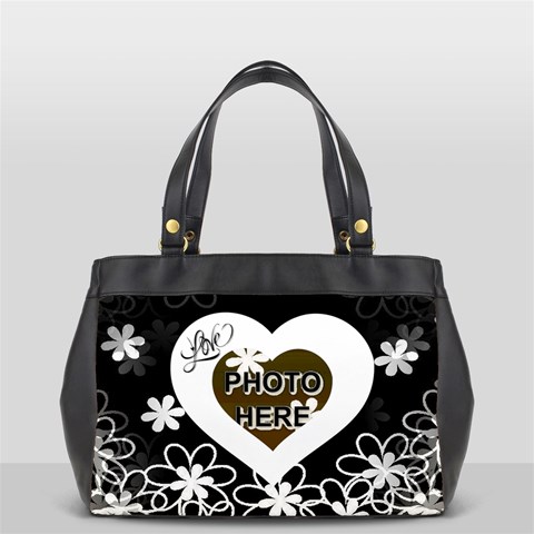 Love Flowers Office Handbag, 2 Sides By Joy Johns Back