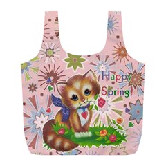 Happy Spring large recycle bag (6 styles) - Full Print Recycle Bag (L) Happy Spring large recycle bag (6 styles) - Full Print Recycle Bag (L)