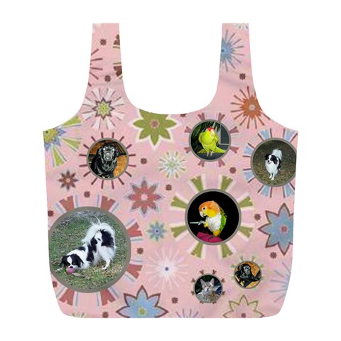 Happy Spring Large Recycle Bag By Joy Johns Back