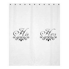 His and Hers - Shower Curtain 60  x 72  (Medium)