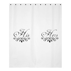 His and Hers - Shower Curtain 60  x 72  (Medium)