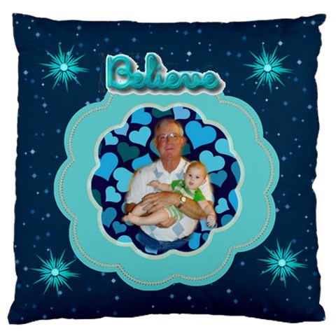 Believe Large Cusion Case, 2 Sides By Joy Johns Front